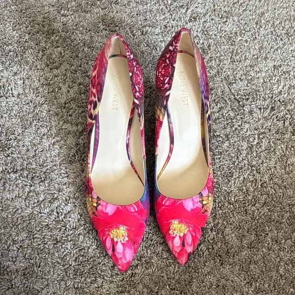 Nine West Multicolor Floral Heels - Picture 2 of 4